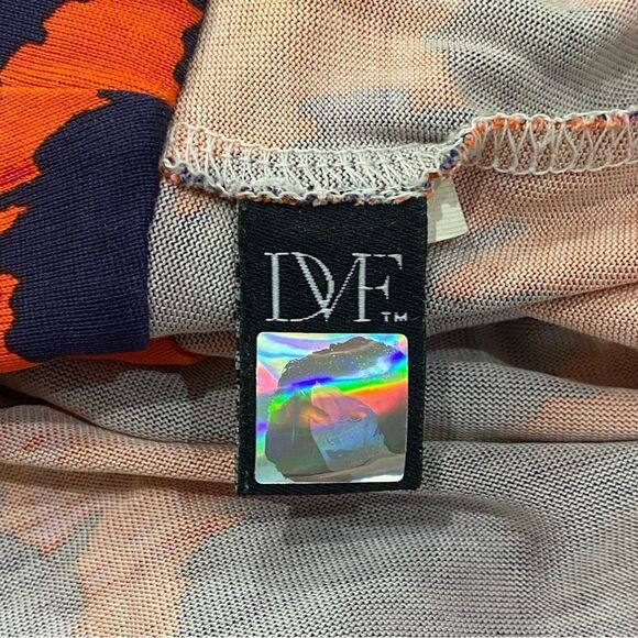 DVF Diane Von Furstenberg Vintage Laetitia 100% Silk Shift Mini Dress Sz 2 - Picture 11 of 14